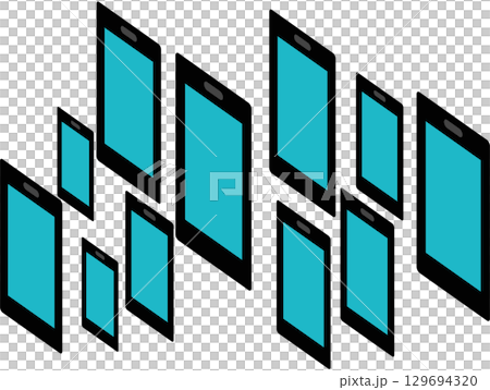 スマートフォンのグラフィック素材イラスト スマートフォンのグラフィック素材イラスト 129694320