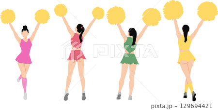 チアリーダーのイラスト 129694421