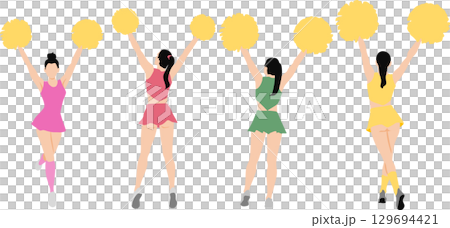 チアリーダーのイラスト 129694421