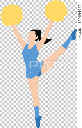 啦啦隊的插圖 129694425