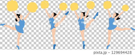 チアリーダーのイラスト チアリーダーのイラスト 129694428