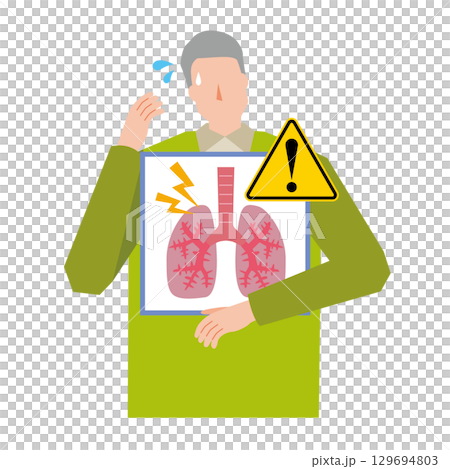 Man with poor lung condition 129694803