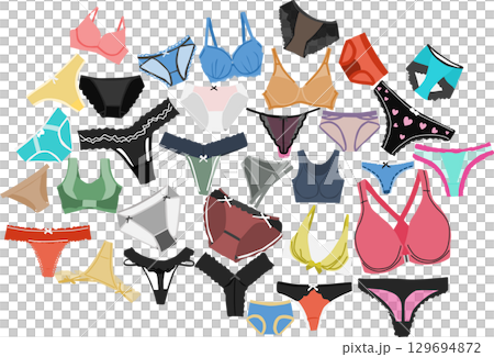 Illustration of messy underwear Illustration of messy underwear 129694872