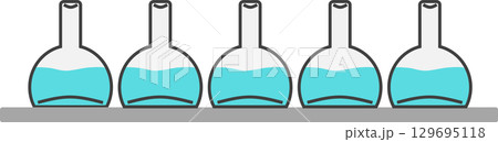 実験するグラフィック素材イラスト	 129695118