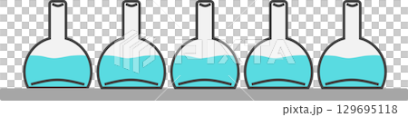 実験するグラフィック素材イラスト	 129695118