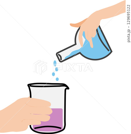 実験するグラフィック素材イラスト	 129695122