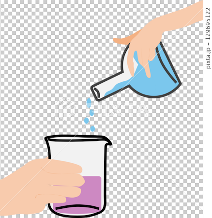 実験するグラフィック素材イラスト	 129695122