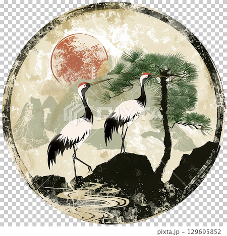 日本東京の和風風景イラスト AI生成 日本東京の和風風景イラスト AI生成 129695852