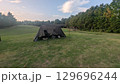 キャンプ場から見える景色 129696244