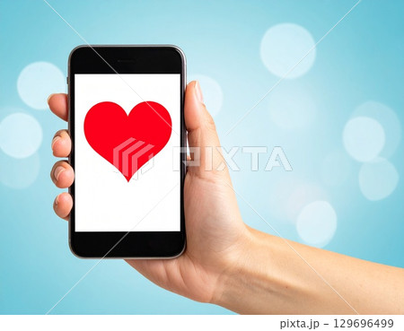 スマホ　手 129696499