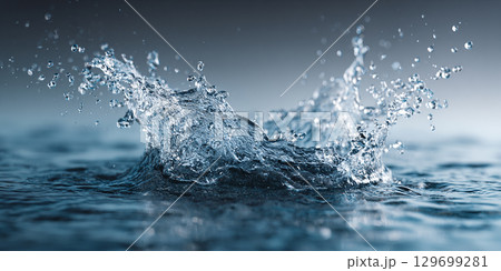清らかな水しぶき 129699281
