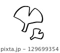 イチョウの葉_線 129699354