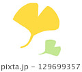 イチョウの葉_カラー 129699357