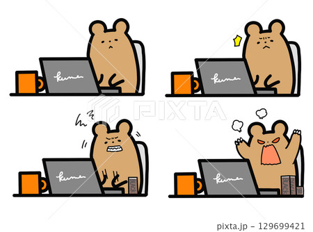 仕事をする動物のセット 129699421