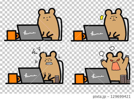 仕事をする動物のセット 129699421