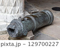 Historic medieval cannon at Wawel Royal Castle 129700227