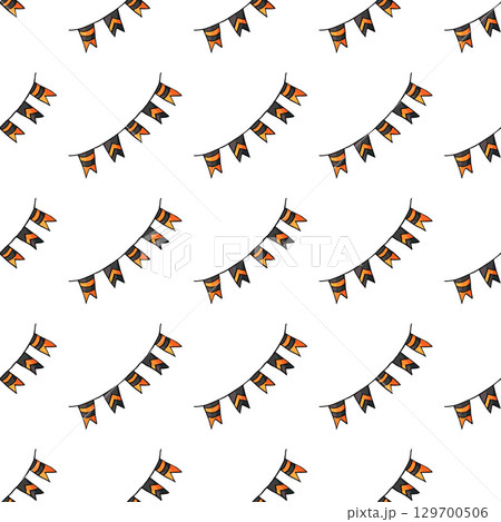 Halloween seamless pattern in hand draw style Halloween seamless pattern in hand draw style 129700506
