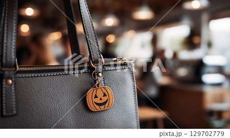 ビジネスバッグとハロウィン小物 129702779