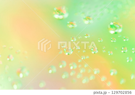 水滴・グリーン 背景素材 129702856