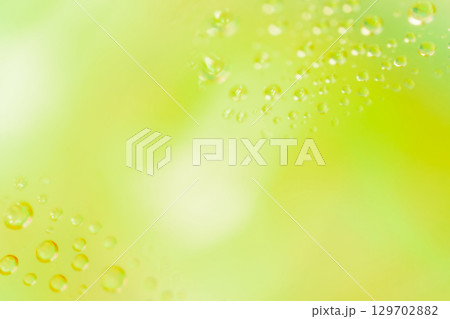 水滴・グリーン 背景素材 129702882