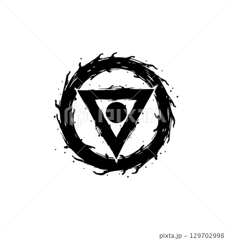 Esoteric Symbol with Triangle and Circle: A Mystical Sign for Spiritual Concepts 129702998