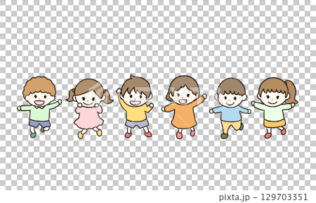 Children gathering 129703351