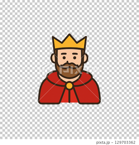 King color icon, material, no background, illustration 129703362