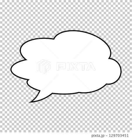 簡單的語音氣泡圖-蓬鬆 129703451