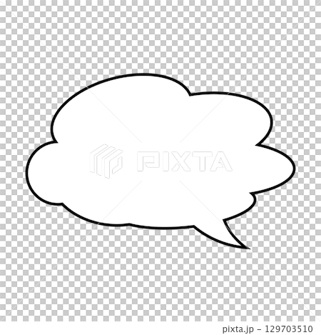 簡單的語音氣泡圖-蓬鬆 129703510
