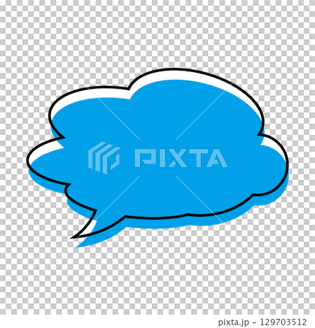 簡單的語音氣泡圖-蓬鬆 129703512