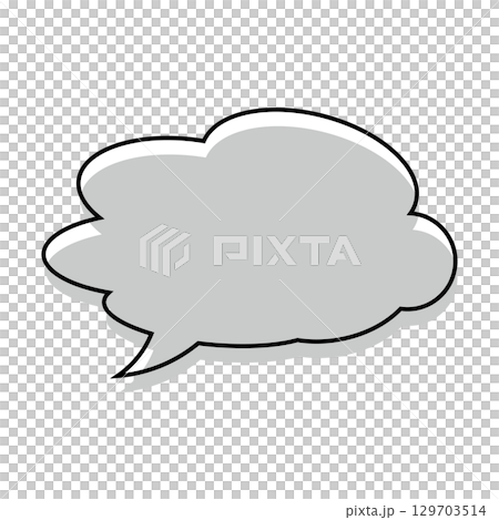 簡單的語音氣泡圖-蓬鬆 129703514