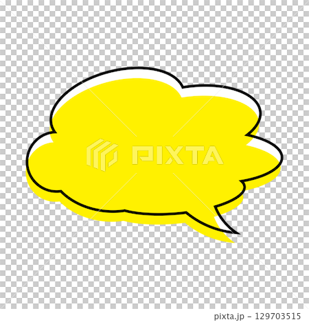 Simple speech bubble illustration - Fluffy 129703515