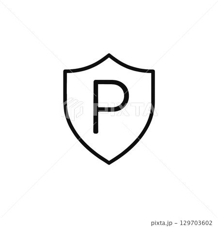 プライバシー・セキュリティの線画アイコン、素材、背景なし、イラスト プライバシー・セキュリティの線画アイコン、素材、背景なし、イラスト 129703602