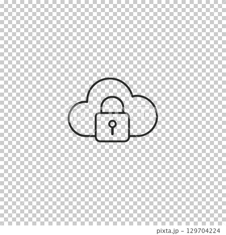 雲保護線圖示、材質、無背景、插圖 雲保護線圖示、材質、無背景、插圖 129704224