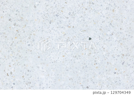 Seamless texture terrazzo floor in top view. 129704349