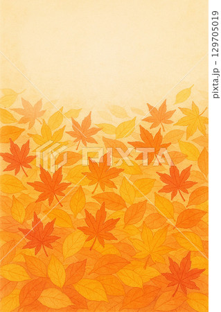 モミジシリーズ：画面下部に敷き詰められた紅葉と広い空間 129705019