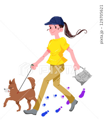 　犬の散歩 129705621