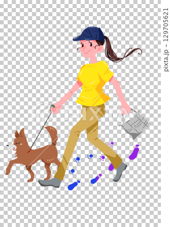 　犬の散歩 129705621