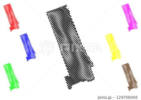 Hastings County (Canada, Ontario Province, North America) map vector illustration, scribble sketch Hastings map 129706008