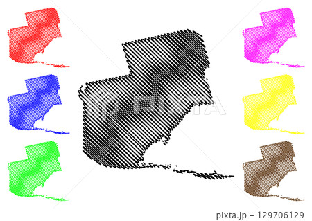 Norfolk County (Canada, Ontario Province, North America) map vector illustration, scribble sketch Norfolk map 129706129