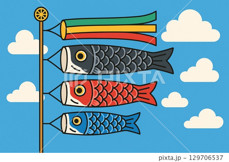 青空 鯉のぼり 青空 鯉のぼり 129706537
