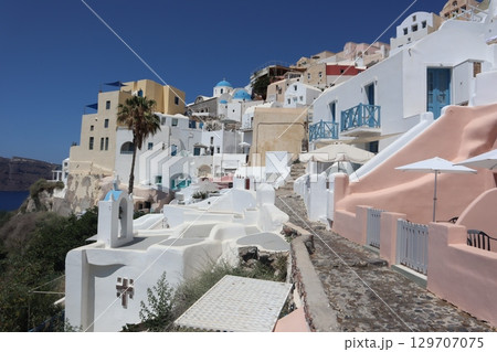 ギリシャ サントリーニ島イアの風景 ギリシャ サントリーニ島イアの風景 129707075