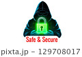security concept with a lock 129708017