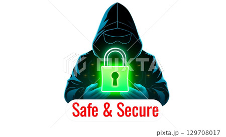 security concept with a lock 129708017