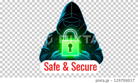 security concept with a lock 129708017