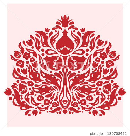 vector ornate golden floral pattern on a white background vector ornate golden floral pattern on a white background 129708432