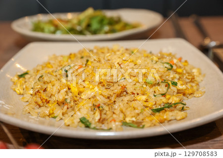 Chinese food. Egg fried rice 129708583