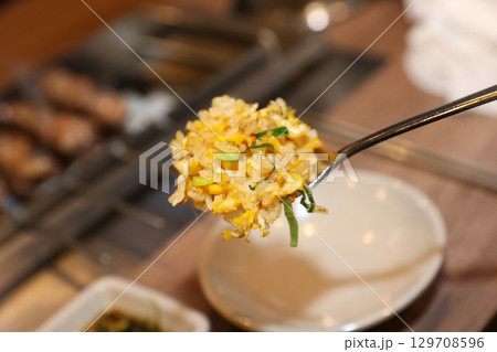 Chinese food. Egg fried rice Chinese food. Egg fried rice 129708596