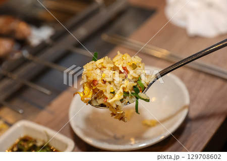 Chinese food. Egg fried rice 129708602