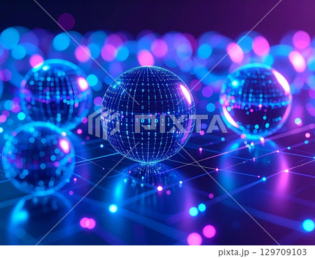 サイバー空間に浮かぶデータスフィア 129709103